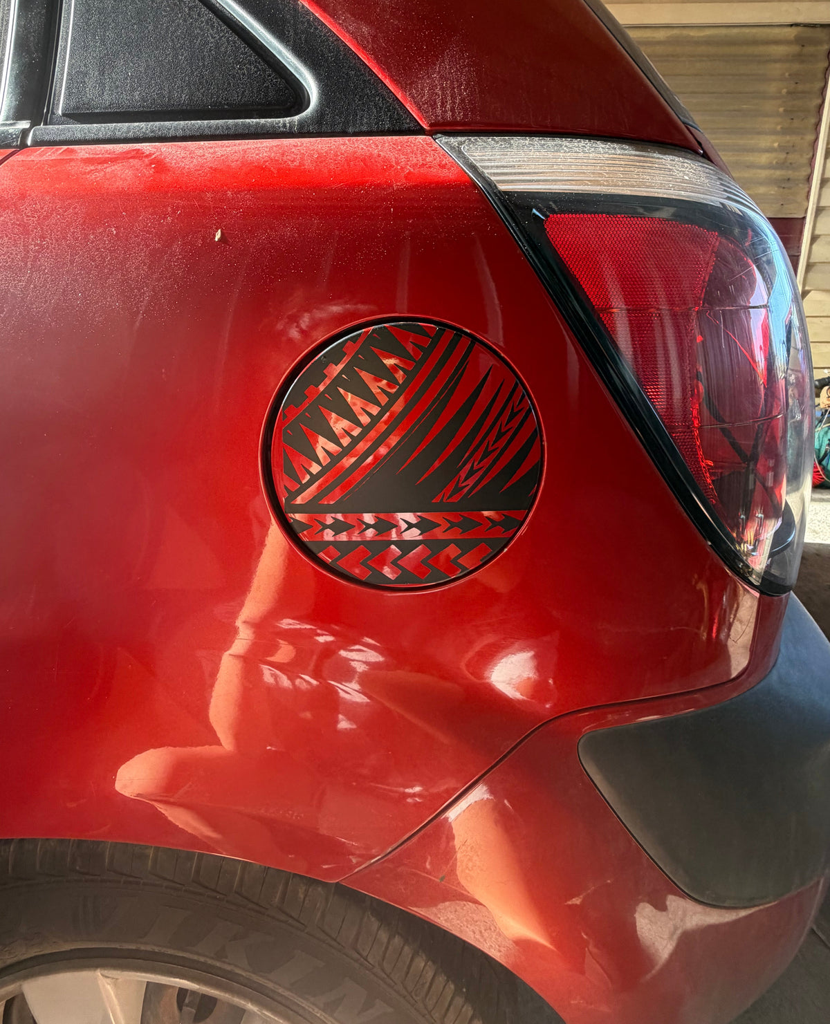 Island Pattern Petrol Lid Decal