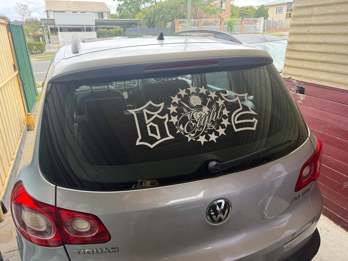6 Eight 2 x Cook Island COA Signature Style Decal